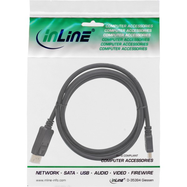 InLine DisplayPort zu HDMI Konverter Kabel - schwarz - 5m